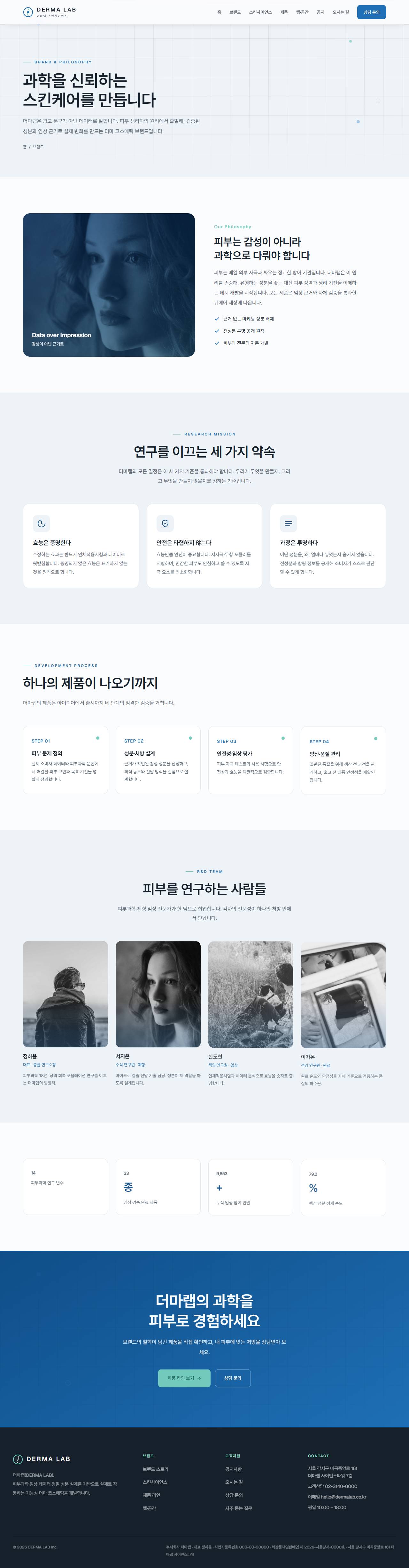 DERMA LAB — 더마/스킨사이언스 (클리니컬) — 브랜드·과학