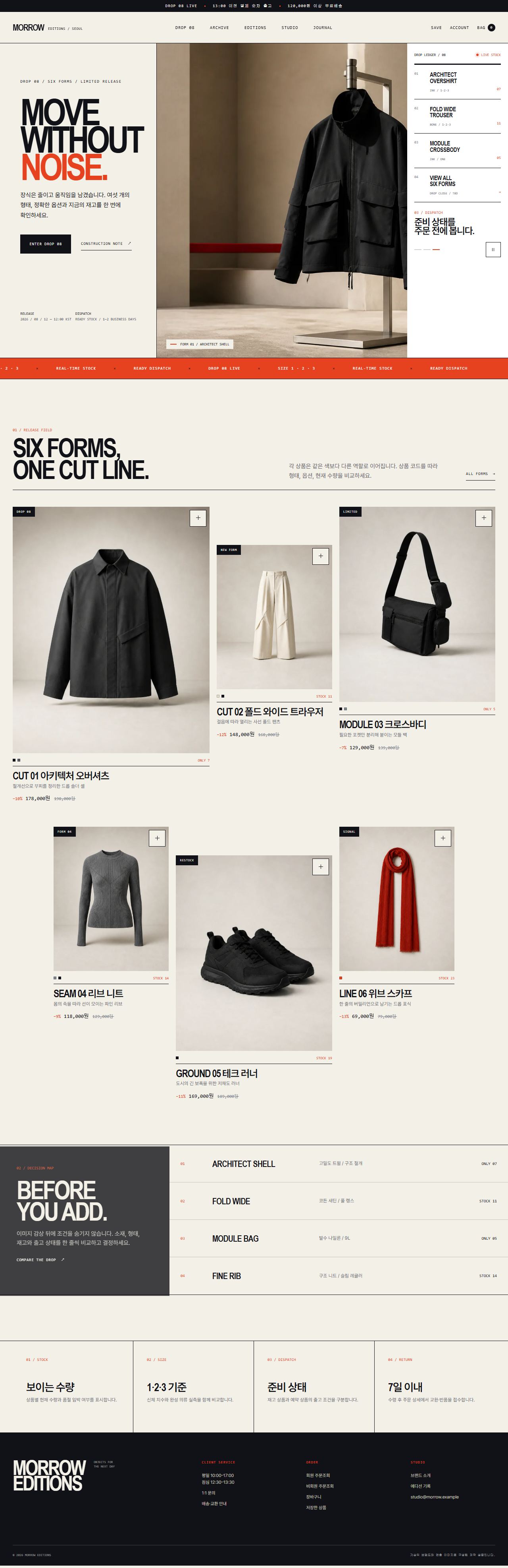 MORROW EDITIONS · CUT-LINE DROP