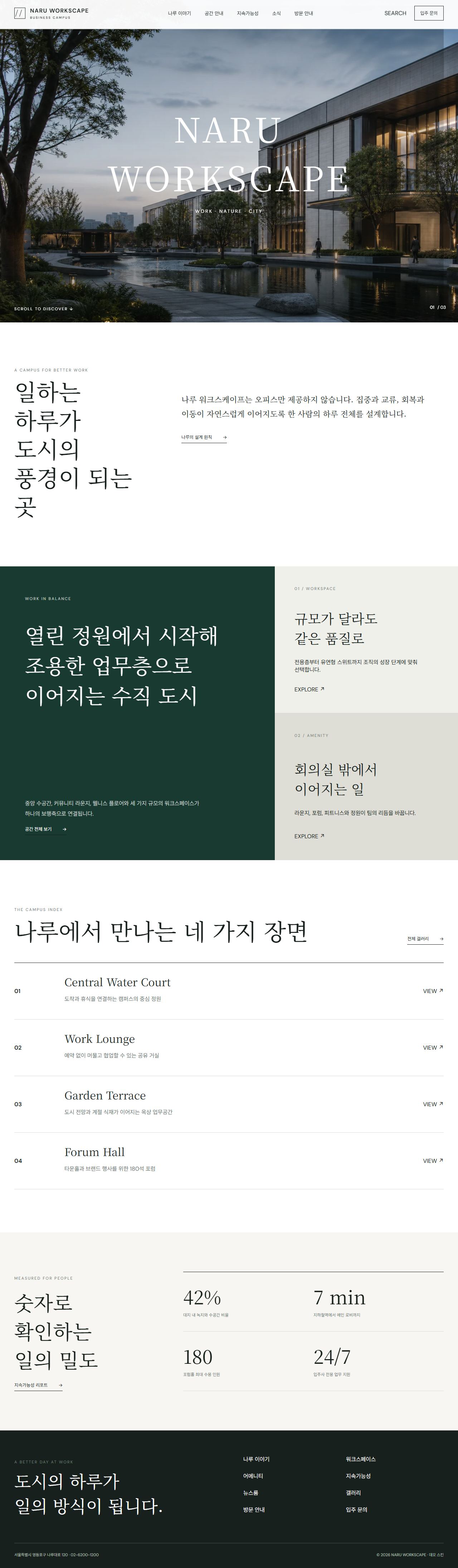 나루 워크스케이프 — 프리미엄 비즈니스 캠퍼스